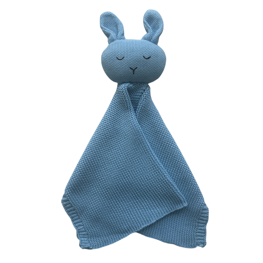 Arely - Organic Cotton Knitted Bunny Snuggler - Sapphire