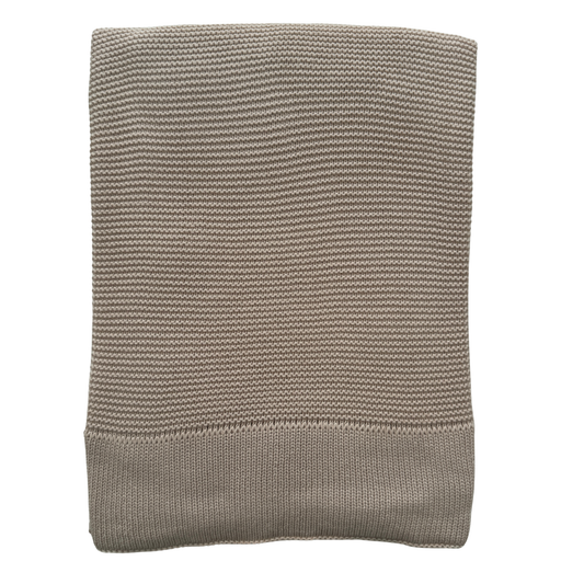 Arely - Organic Cotton Knitted Blanket - Oatmeal