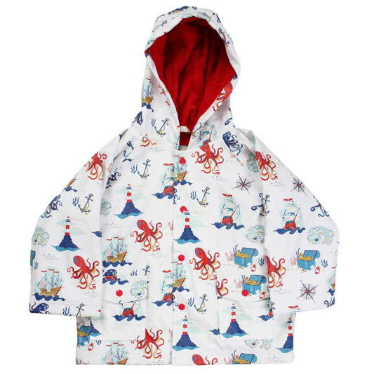 High Seas Print Raincoat - REDUCED