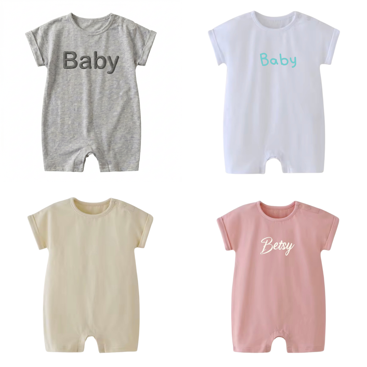 Organic Cotton Romper – Soft, Practical & Personalised -  Sage