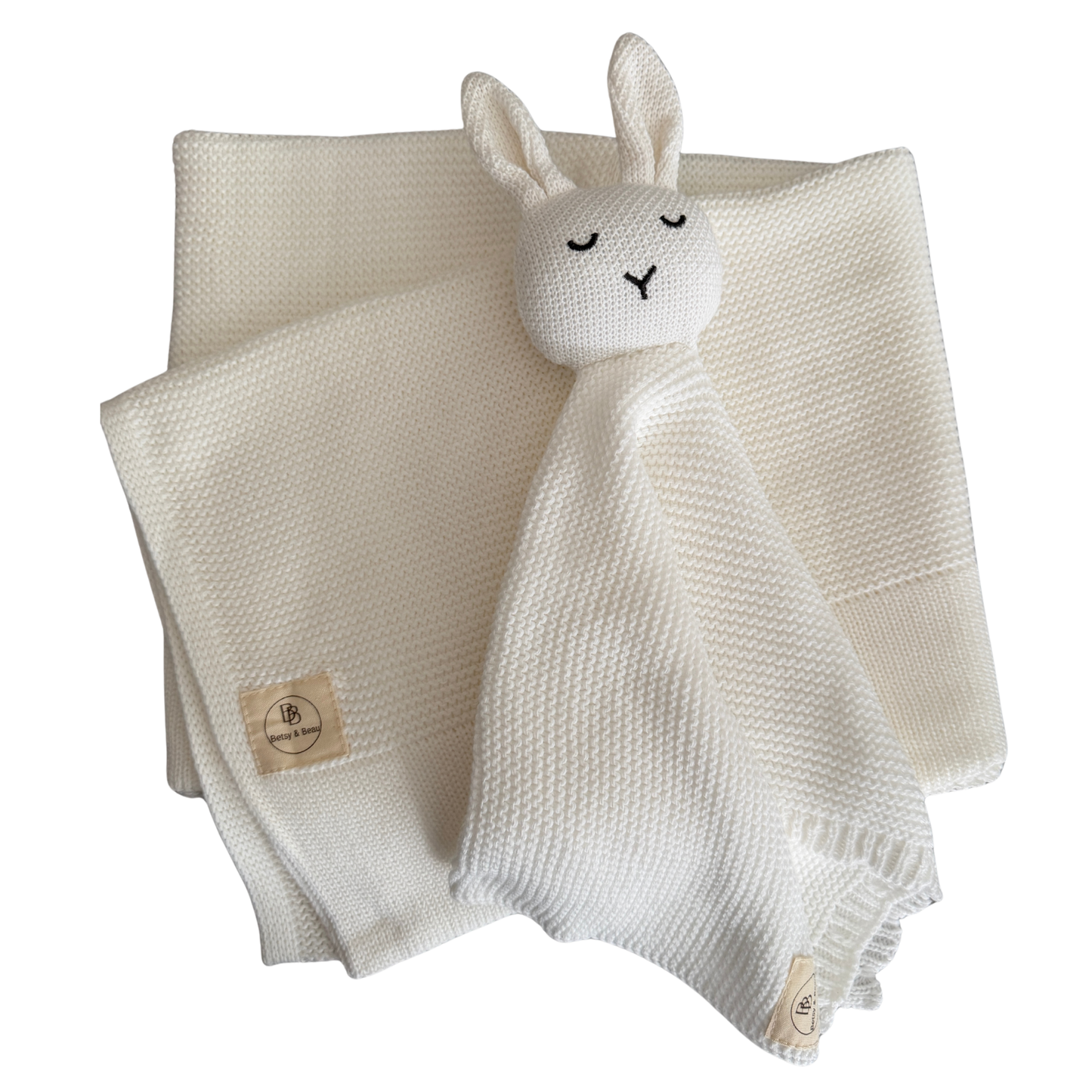 Arely - Organic Cotton Knitted Blanket - Soft Cloud White