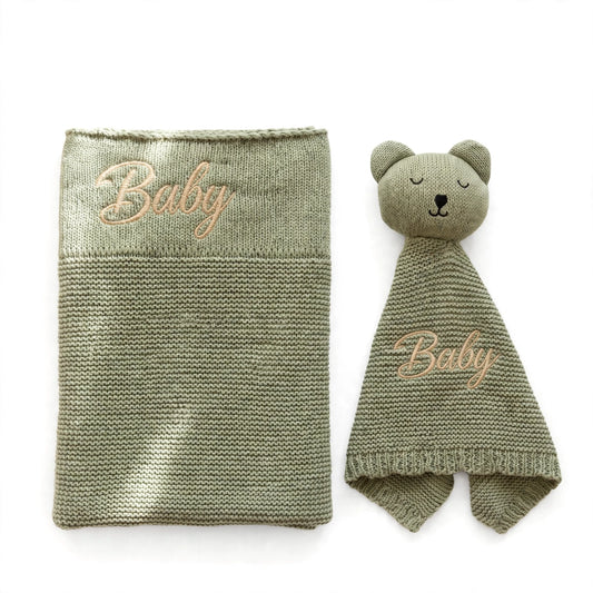Arely - Personalised Blanket & Snuggler Gift Set - Sage