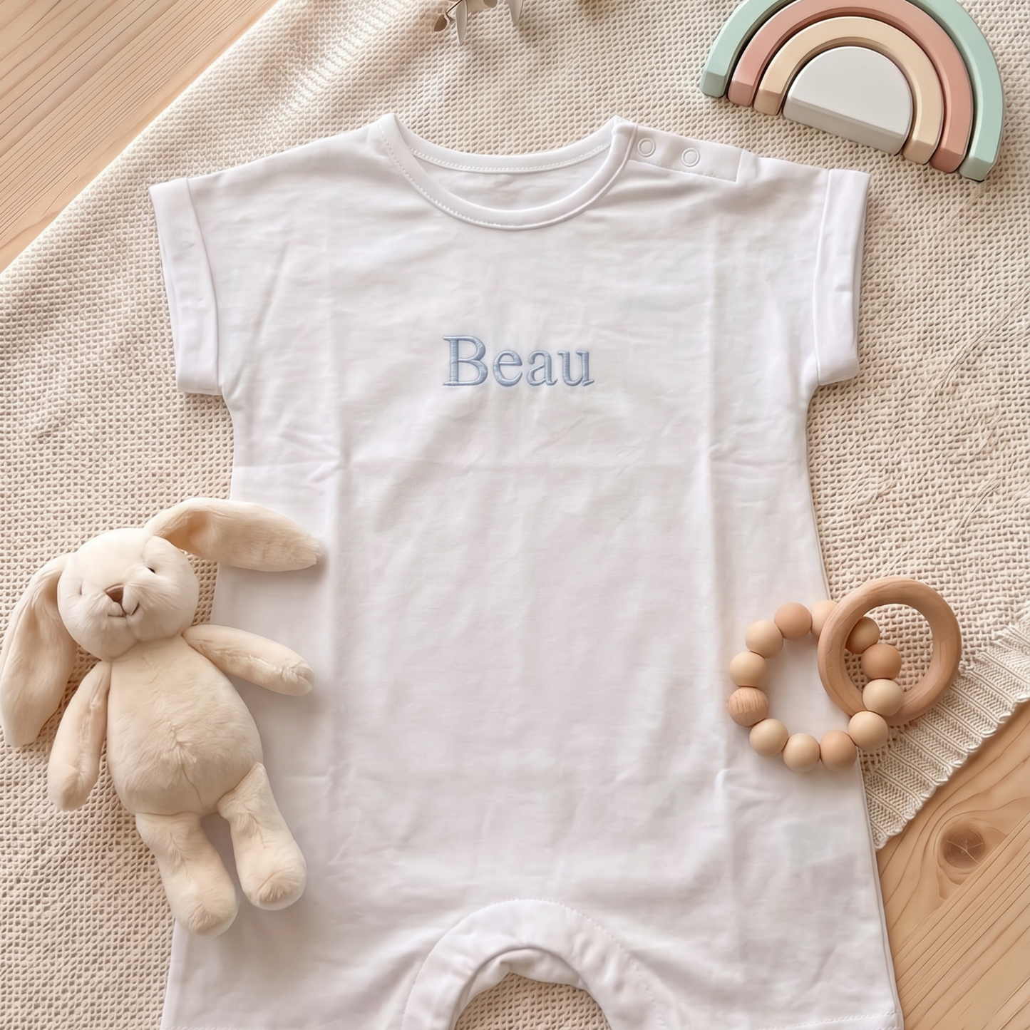 Organic Cotton Romper – Soft, Practical & Personalised -  Pearl
