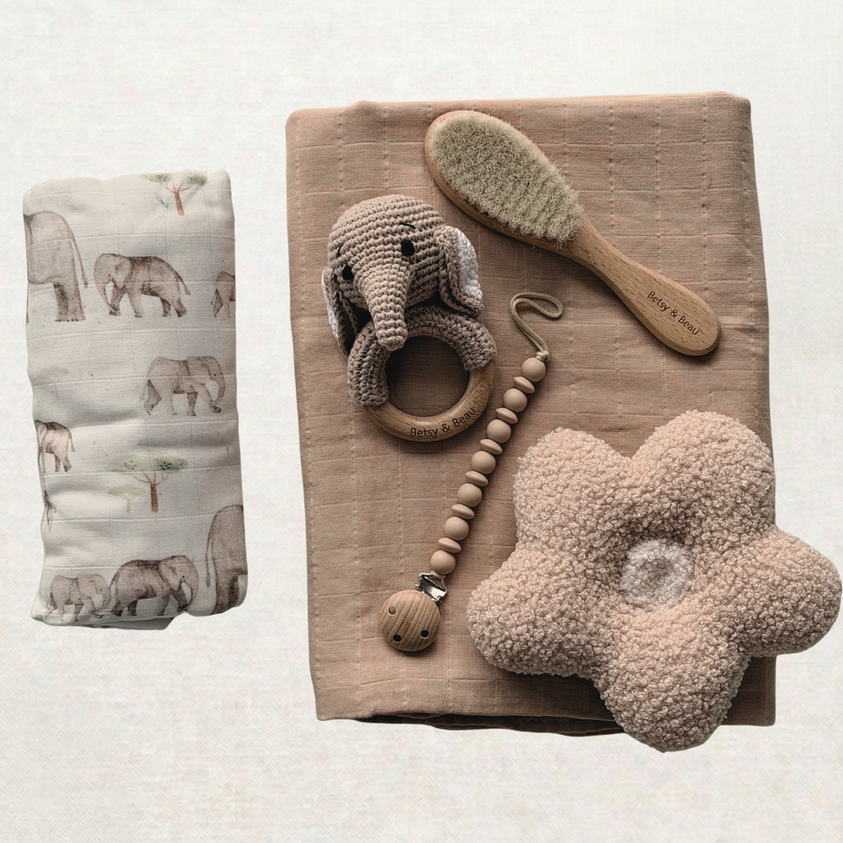 Personalised Elephant Dreams Newborn Gift Set - Luxury Baby Box