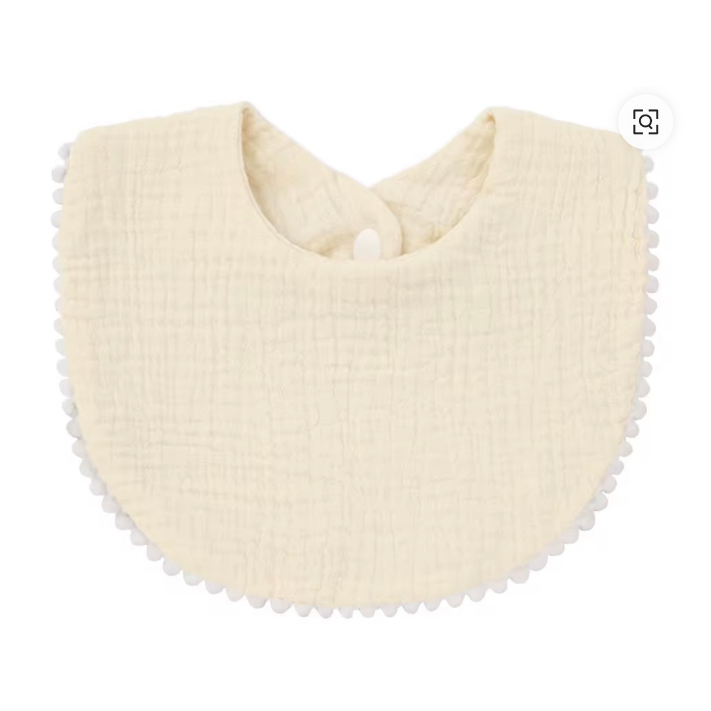 Organic Cotton Baby Bib - Ivory