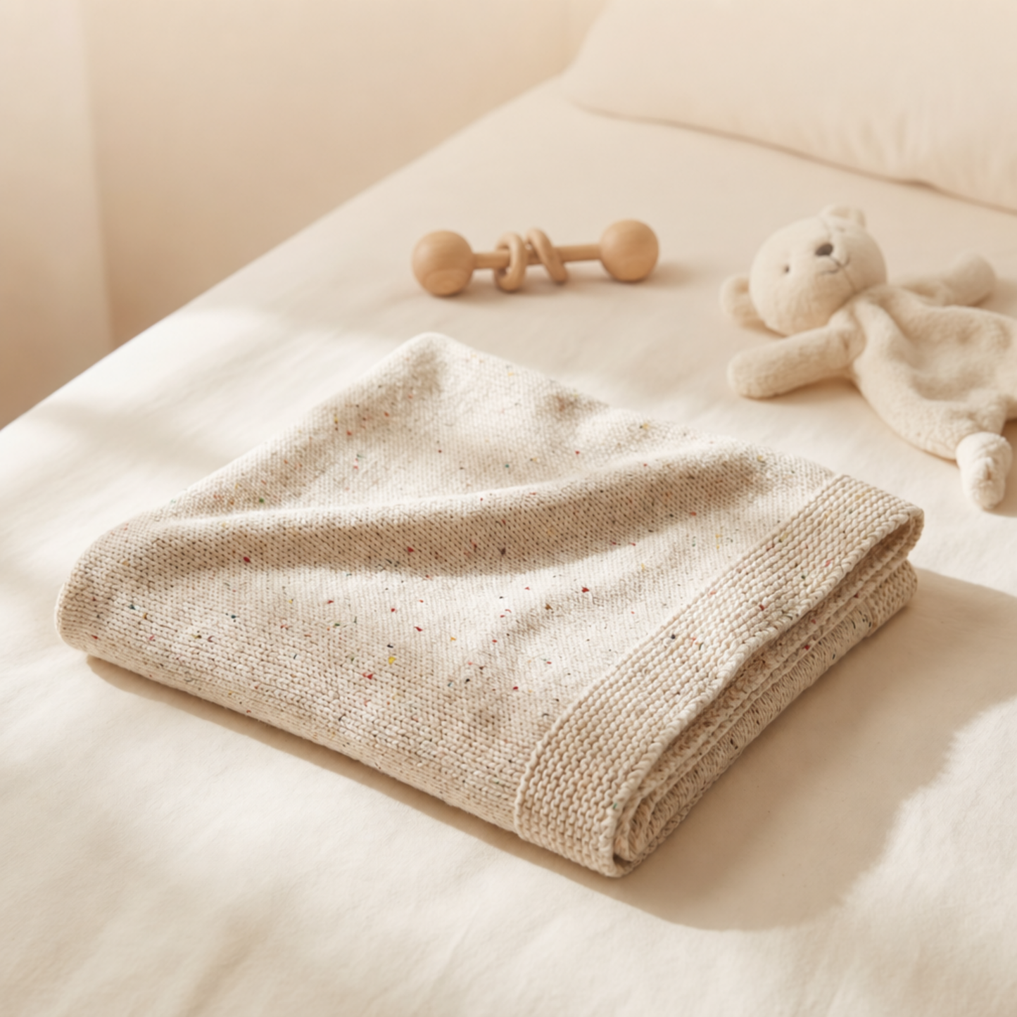 Pablo - Signature Collection - Organic Knitted Blanket - Confetti Ivory