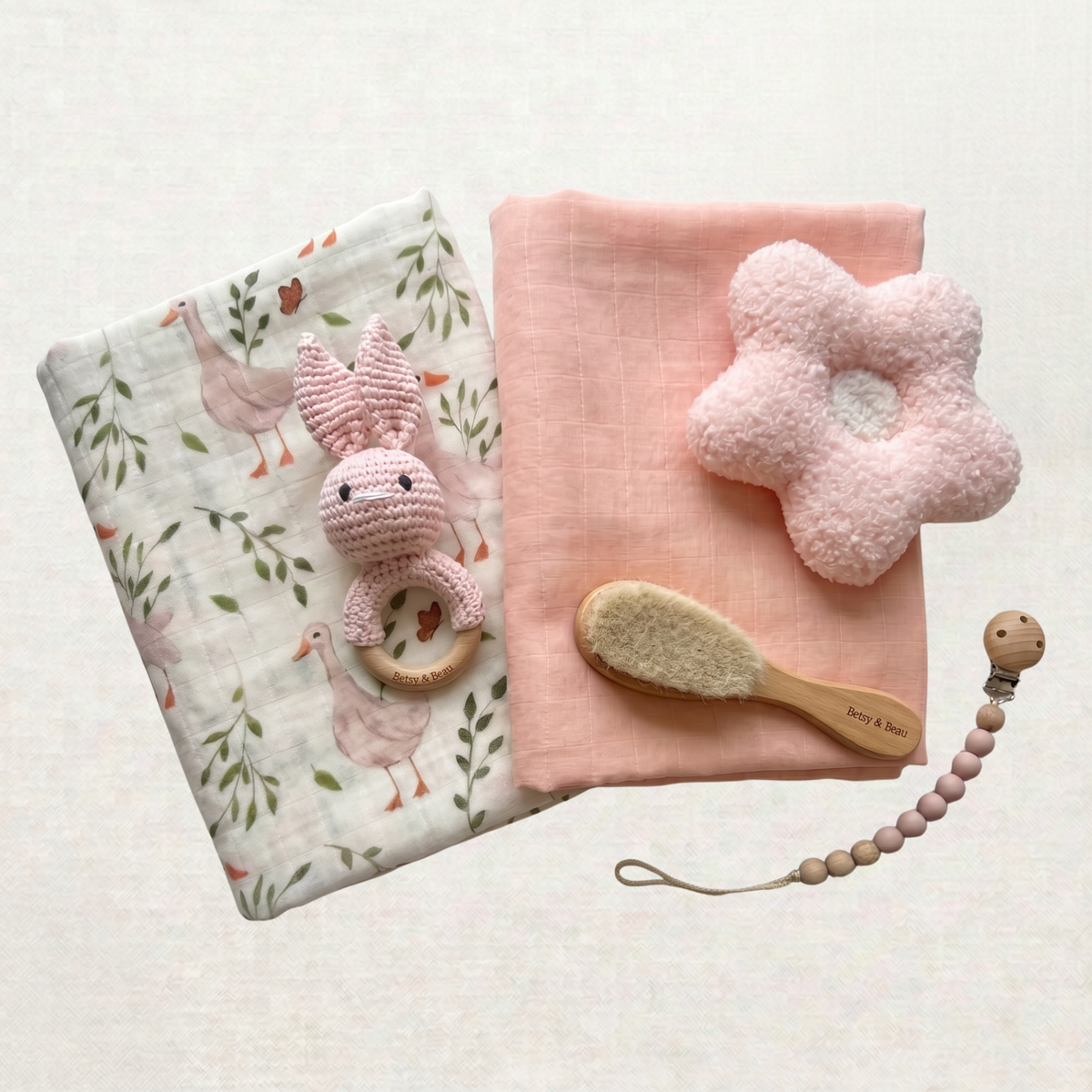 Personalised Peony Dreams Newborn Gift Set - Luxury Baby Box - Out of Stock